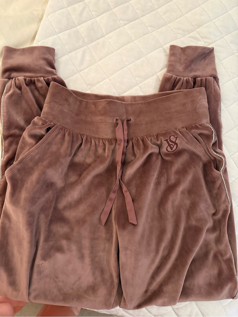 Victoria's Secret Mauve Velour Lounge Pants